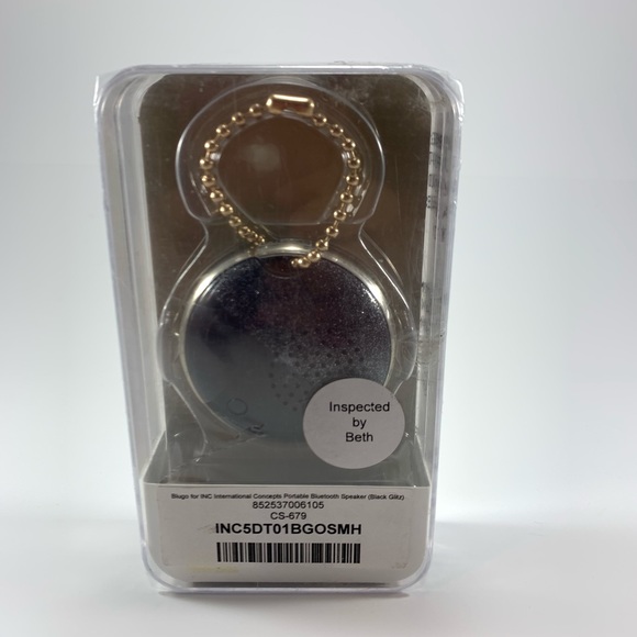 Macy’s 🎁 Keychain Bluetooth Speaker Black Glitter - Picture 2 of 7